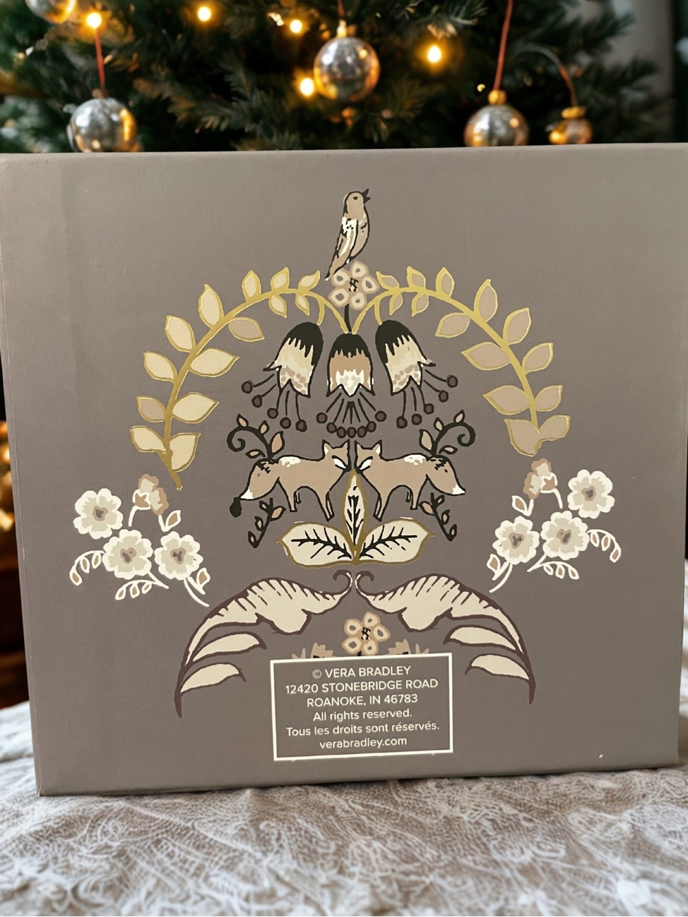VERA BRADLEY 2023 Enchantment Neutral Christmas Ornament Gold Horse Snowflake - Picture 8 of 9